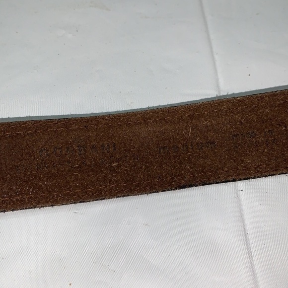 GORBANI Brown Leather Belt Size Medium - Picture 7 of 7